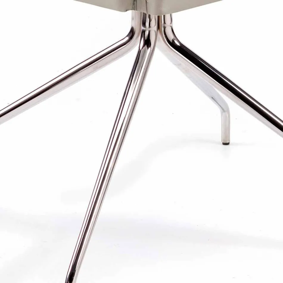 Armchair made in Italy covered in Niles leather, modern design Viadurini