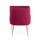 Modern Armchair in Steel and Velvet Effect Seat 3 Finishes - Matty Viadurini