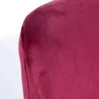 Modern Armchair in Steel and Velvet Effect Seat 3 Finishes - Matty Viadurini