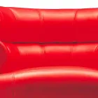 Modern Armchair Upholstered in Leather with Steel Base Made in Italy - Ostilio Viadurini