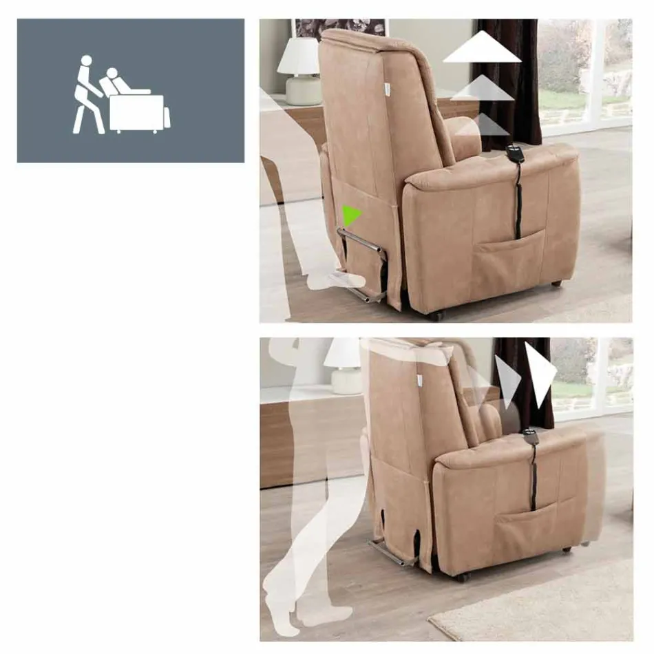 Via Venezia motorized armchair with 1 motor Viadurini