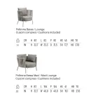 Outdoor Armchair in Steel Various Sizes and Cushions Included Made in Italy - Bronn Viadurini