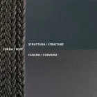 Outdoor Armchair in Steel Various Sizes and Cushions Included Made in Italy - Bronn Viadurini