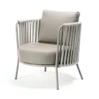 Outdoor Armchair in Steel Various Sizes and Cushions Included Made in Italy - Bronn Viadurini
