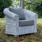 Outdoor Armchair in Kubù with Cushions Included - Isildur Viadurini