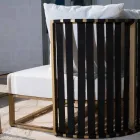 Outdoor Armchair in Aluminum and Luxury Design Ropes 3 Finishes - Julie Viadurini