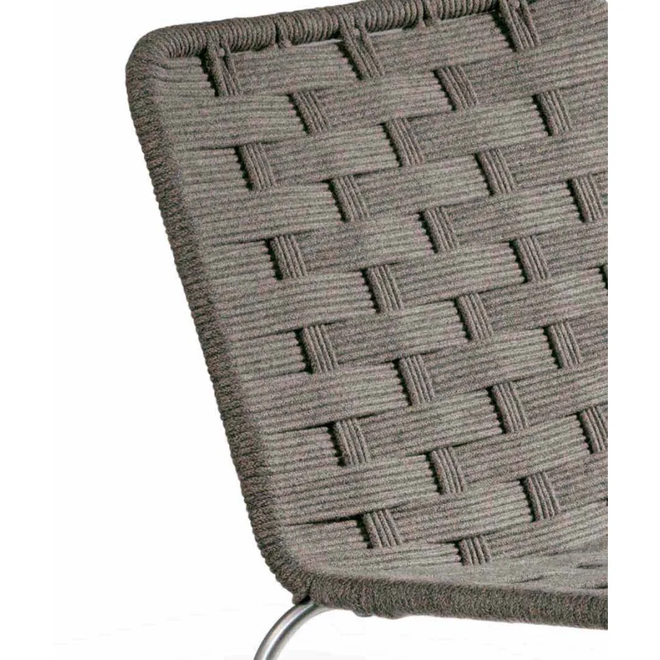 Modern Design Garden Armchair in Rope Made in Italy - Madagascar3 Viadurini