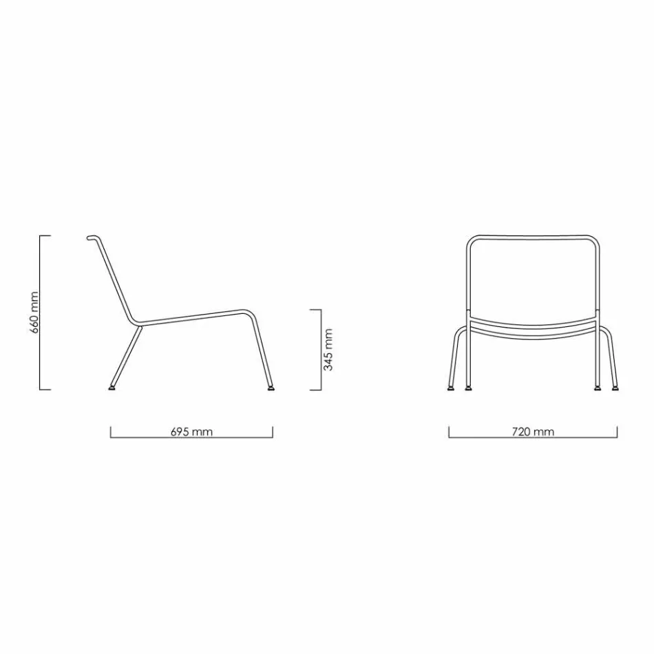 Modern Design Garden Armchair in Rope Made in Italy - Madagascar3 Viadurini