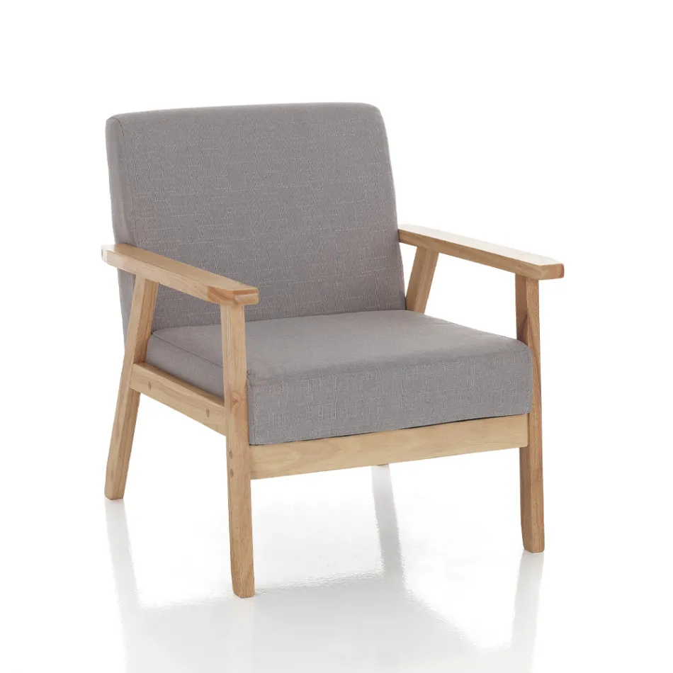Armchair Made of Solid Pine Wood - Xenon Viadurini