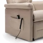 Lift Relax Reclining Armchair with 2 Motors with Wheels Made in Italy - Isabelle Viadurini