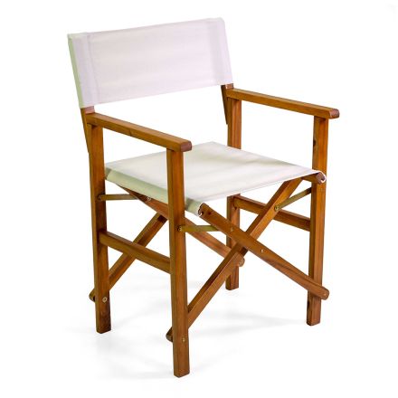 Director's Chair in Oiled Acacia Wood Natural Color - Technical Viadurini