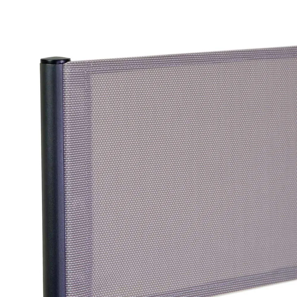 Director's Chair Made of Aluminum, Textilene and Teak Armrest - Tenda Viadurini