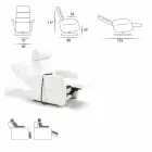 Swivel armchair Bluma with fabric/leather/faux leather upholstery Viadurini