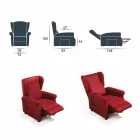 Relaxing armchair with 1 motor Via Verona Viadurini