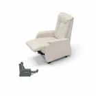 Rose design relaxing armchair with 2 motors, made in Italy Viadurini