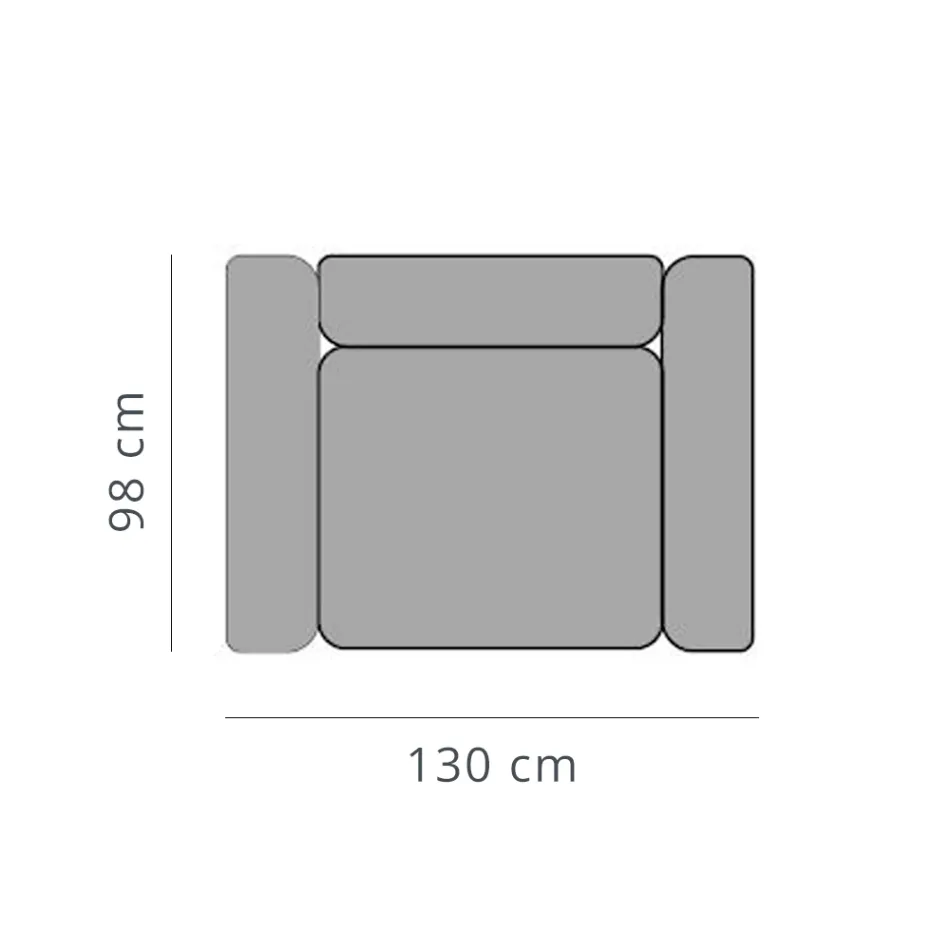 Relaxing Garden Armchair in Aluminum and Fabric, Design in 3 Finishes - Filomena Viadurini
