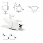 Swivel armchair Gemma with fabric/leather/faux leather upholstery Viadurini