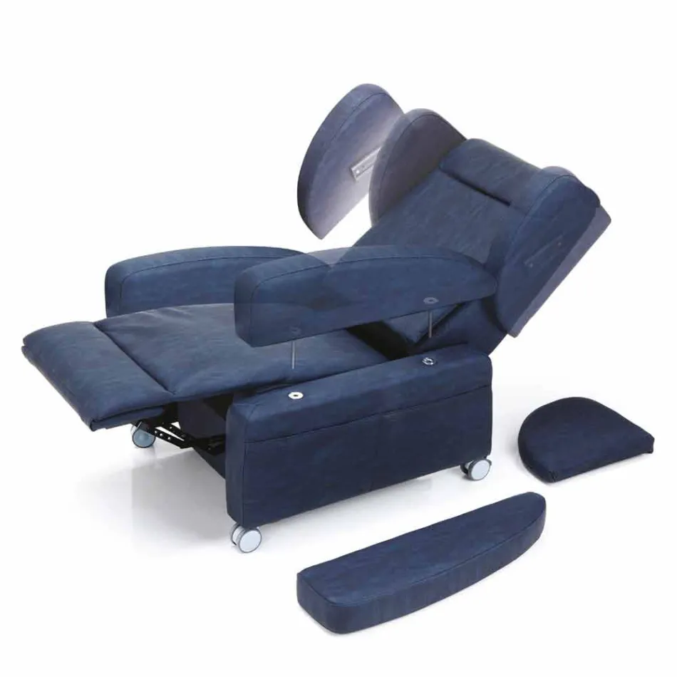 Orthopedic relax armchair 4 motors made in Italy Giglio, modern design Viadurini