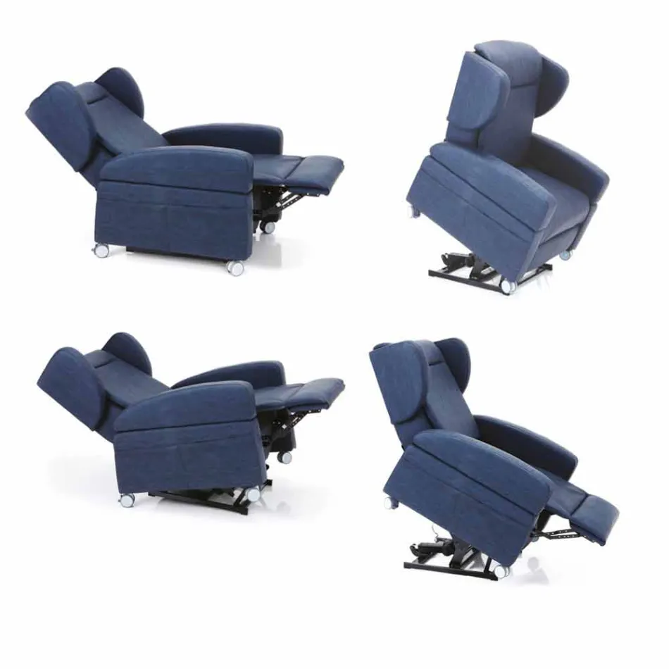 Orthopedic relax armchair 4 motors made in Italy Giglio, modern design Viadurini
