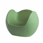 Round shaped rocking armchair Slide Blos colored design made in Italy Viadurini