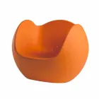 Round shaped rocking armchair Slide Blos colored design made in Italy Viadurini