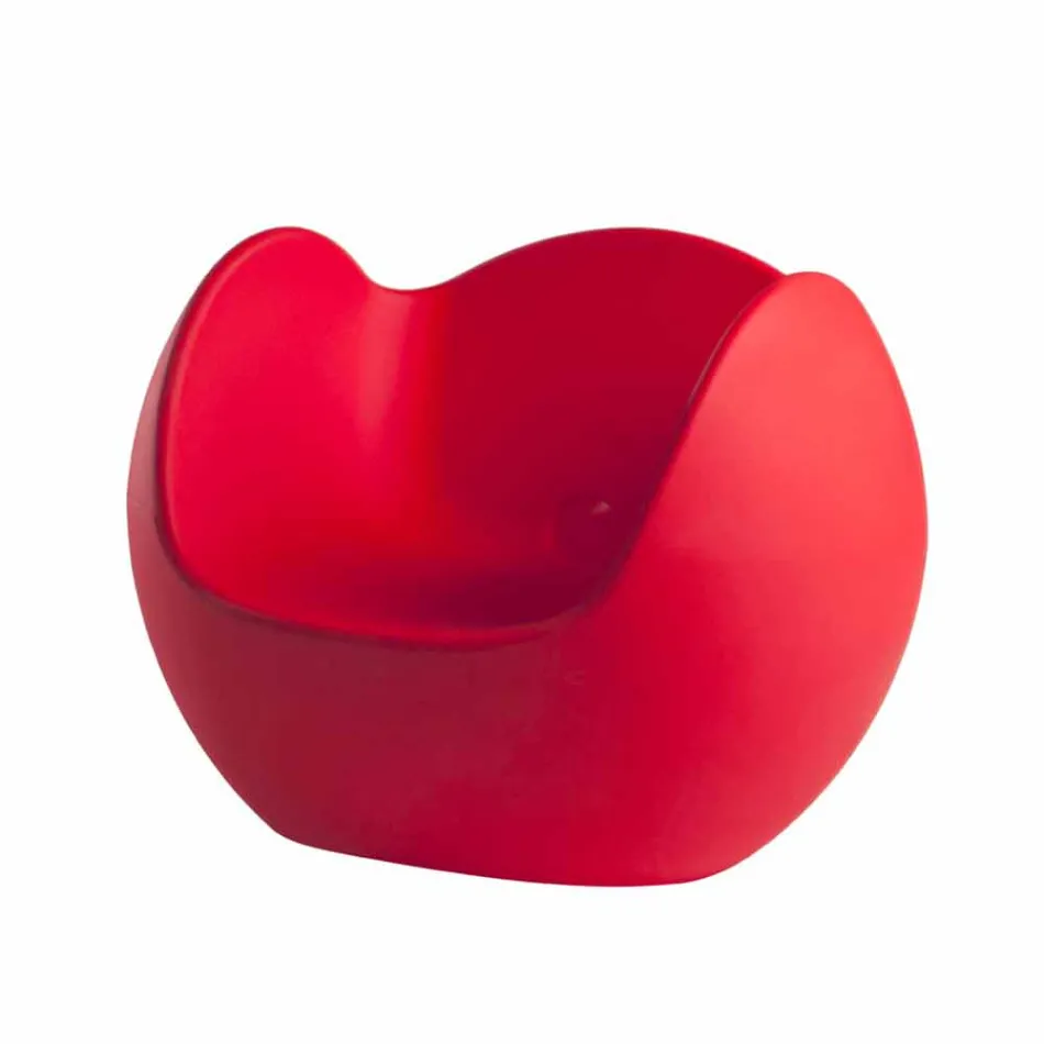 Round shaped rocking armchair Slide Blos colored design made in Italy Viadurini