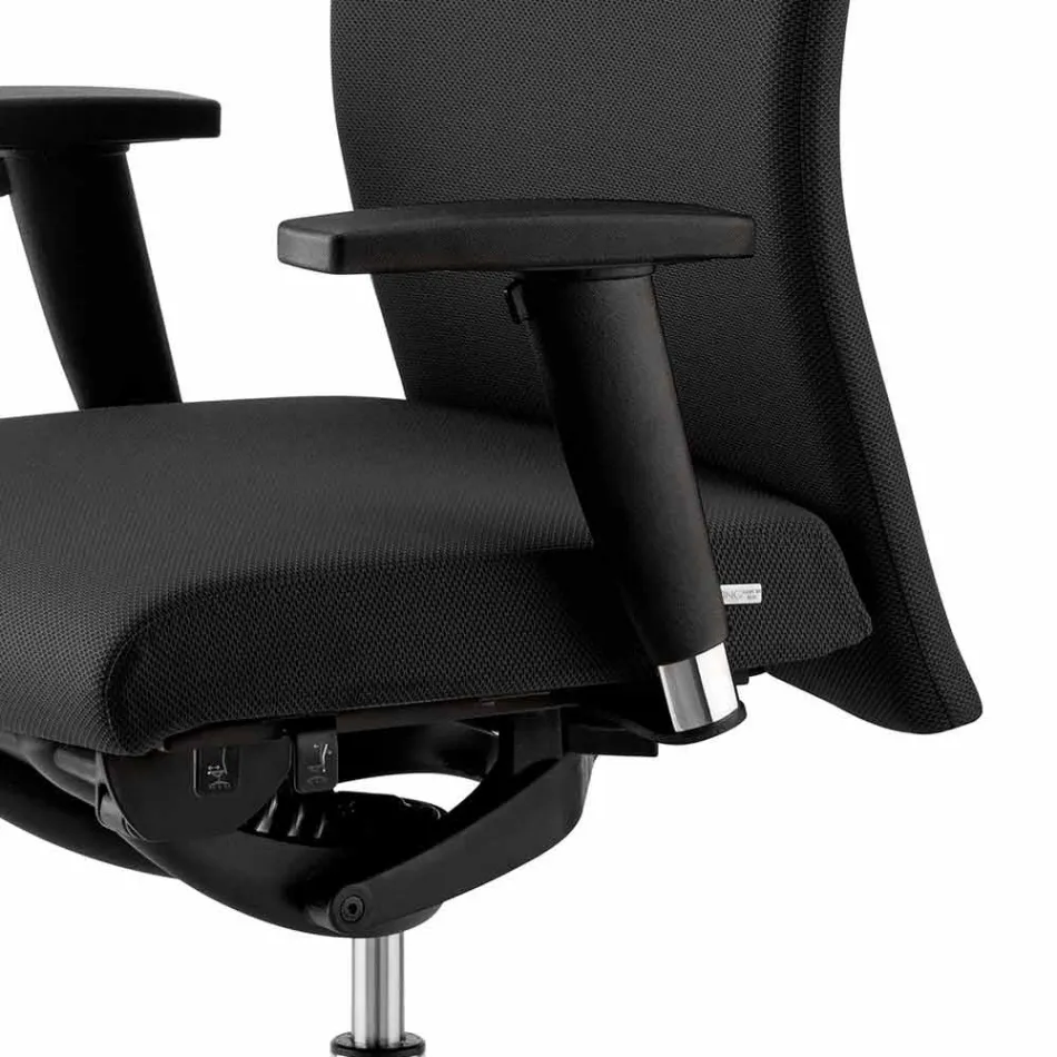 Swivel Ergonomic Design Office Armchair with Armrests and Headrest - Romolo Viadurini
