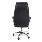 Ergonomic Office Chair Steel and Black or Brown Leatherette - Matilda Viadurini