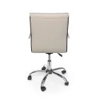 Ergonomic Office Armchair with Steel and Imitation Leather Armrests - Mantica Viadurini