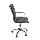 Ergonomic Office Armchair with Steel and Imitation Leather Armrests - Mantica Viadurini