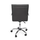Ergonomic Office Armchair with Steel and Imitation Leather Armrests - Mantica Viadurini