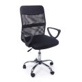 Swivel Office Chair Steel and Polyester Mesh with Armrests - Amuni