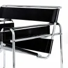 Leather Office Armchair with Chromed Steel Structure Made in Italy - Cefeo Viadurini