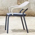 Outdoor Armchair with Seat Cushion Made in Italy - Noss by Varaschin Viadurini