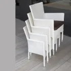 Stackable Outdoor Chair in Wicker Covered Aluminum - Bruma Viadurini