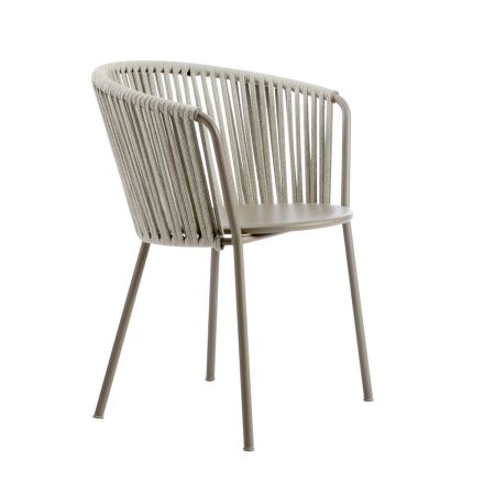 Garden Armchair in Steel and Rope Made in Italy 2 Pieces - Bronn Viadurini