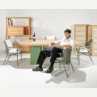 Garden Chair in Aluminum and Rope Weave - Asteria Viadurini