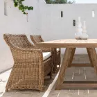 Garden armchair in synthetic fiber weaving Made in Italy - Tillie Viadurini