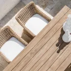 Garden armchair in synthetic fiber weaving Made in Italy - Tillie Viadurini