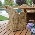 Garden Armchair Made of Wood and Fiber in Gray Kubu - Lido