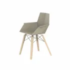 Design Living Room Armchair in Polypropylene and Wood - Faz Wood by Vondom Viadurini