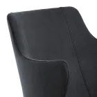 Elegant Living Room Armchair in Colored Fabric and Black Metal - Duchess Viadurini