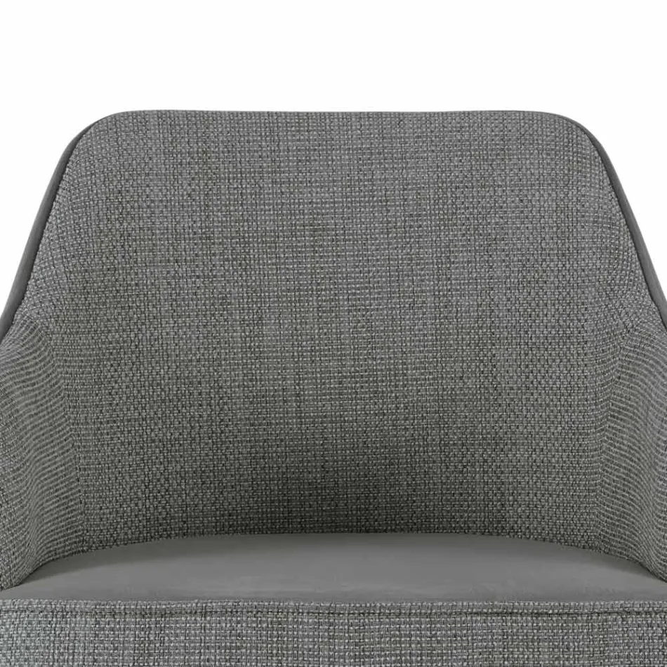 Living room armchair in different fabrics and solid wood Made in Italy - Evy Viadurini