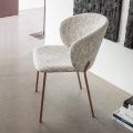Metal armchair and Neve Cashmere seat Made in Italy - Ivy