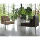 Metal armchair and eco-leather seat Made in Italy - Mint Viadurini