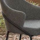 Metal armchair and seat in recycled fabric Made in Italy - Sage Viadurini