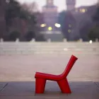 Sliding design lounge chair Low Lita colored made in Italy Viadurini