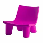 Sliding design lounge chair Low Lita colored made in Italy Viadurini
