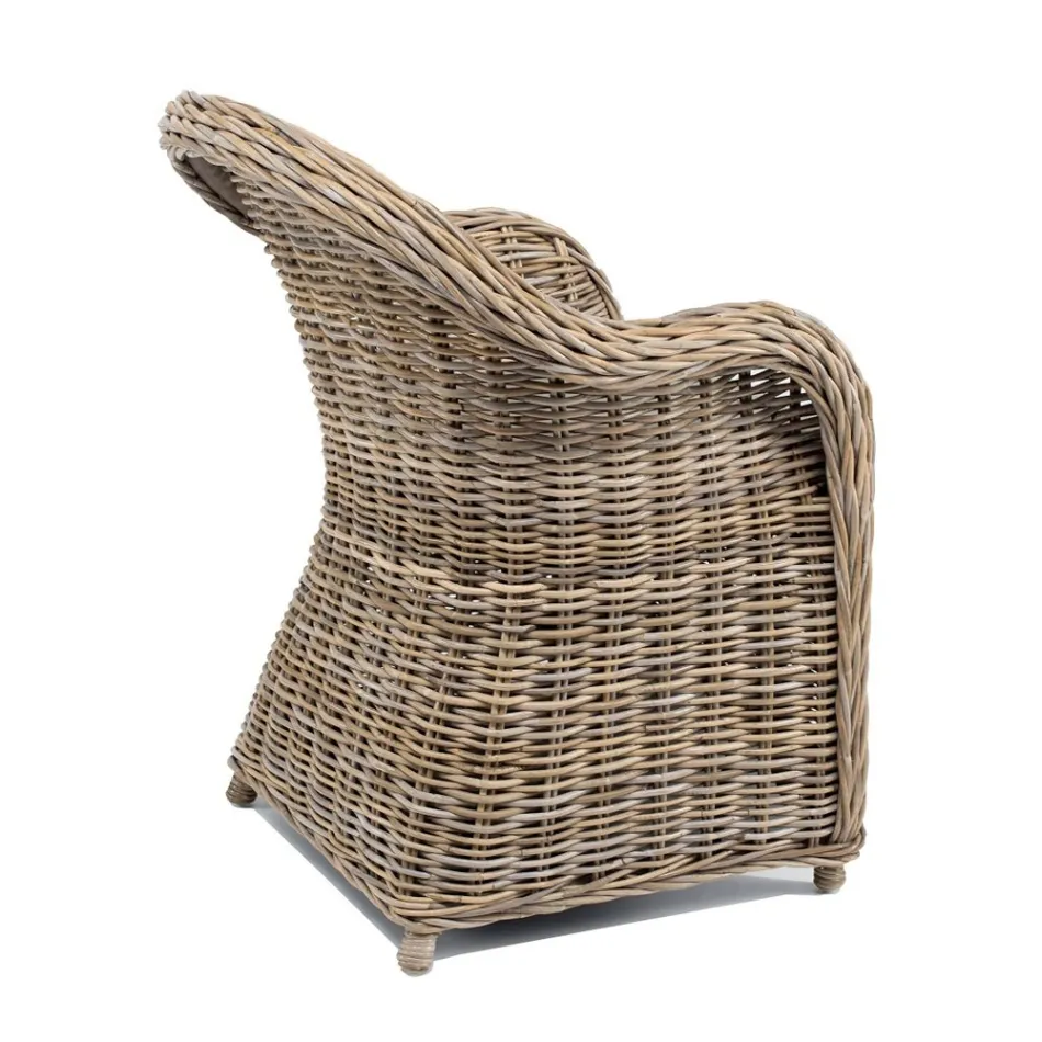 Outdoor Armchair in Kubù with Seat Cushion - Nazgul Viadurini