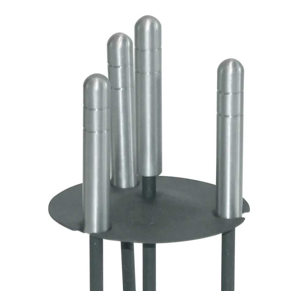 Tool Holder with 3 Metal Tools in Different Finishes Made in Italy - Darbuka Viadurini